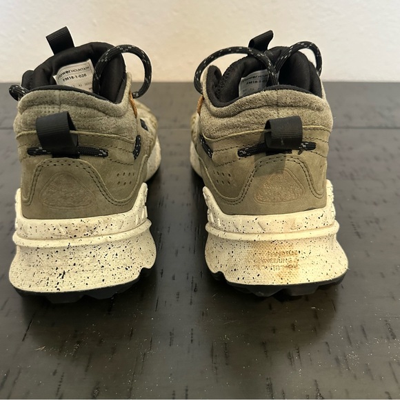 Free People Flower Mountain Bloom Speckled Taupe Gray Suede Mid Sneakers - Picture 4 of 6